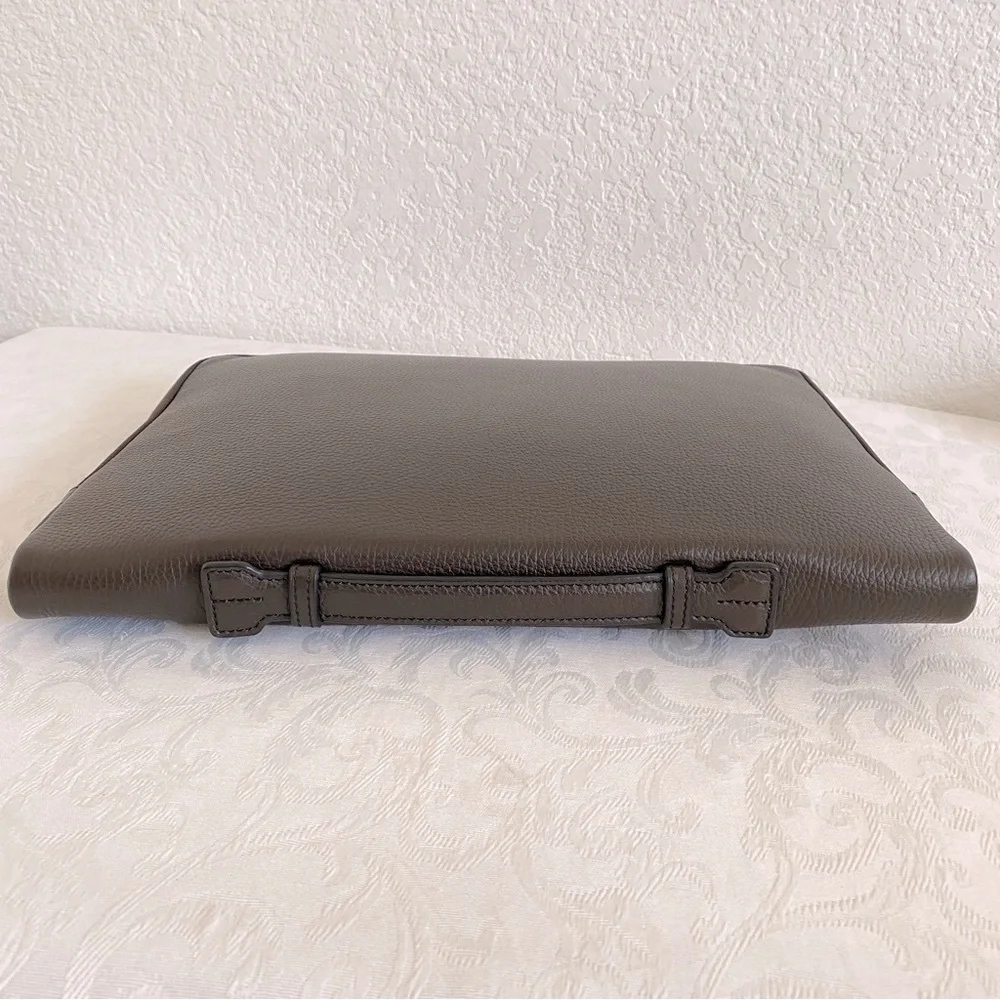 Serapian brown Leather Document laptop Case